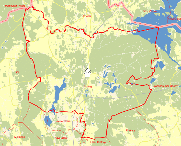 Karta över Axberg