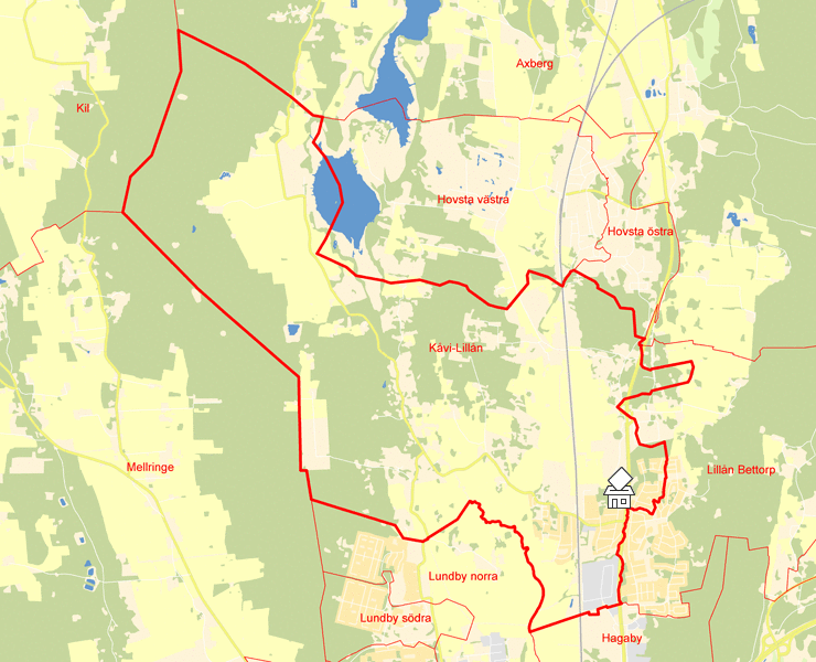 Karta över Kåvi-Lillån