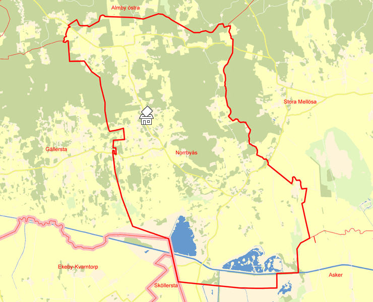 Karta över Norrbyås
