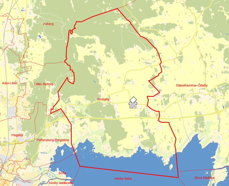 Karta över Rinkaby