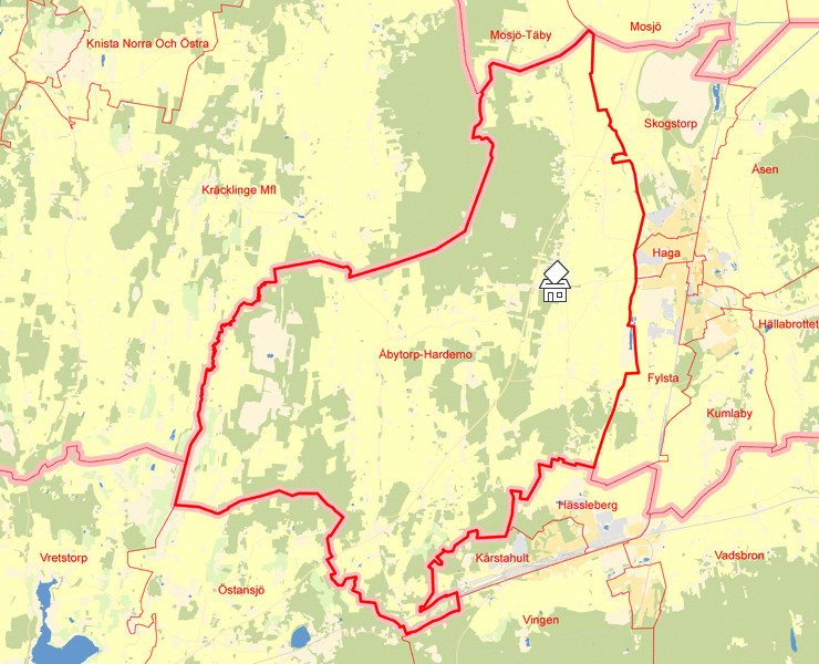 Karta över Åbytorp-Hardemo