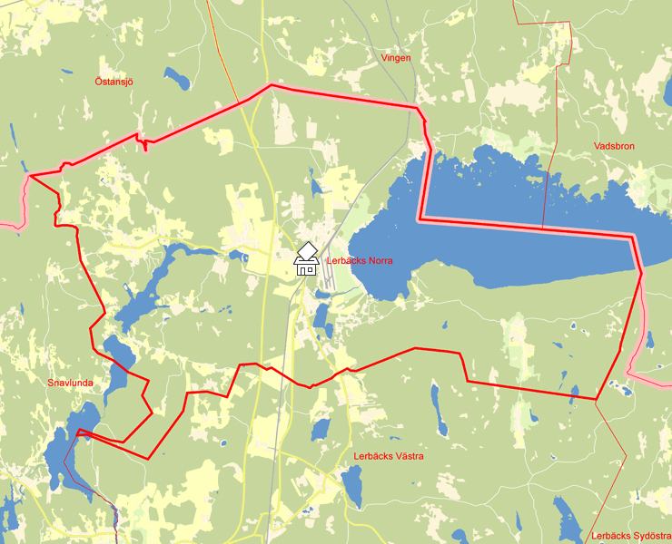 Karta över Lerbäcks Norra