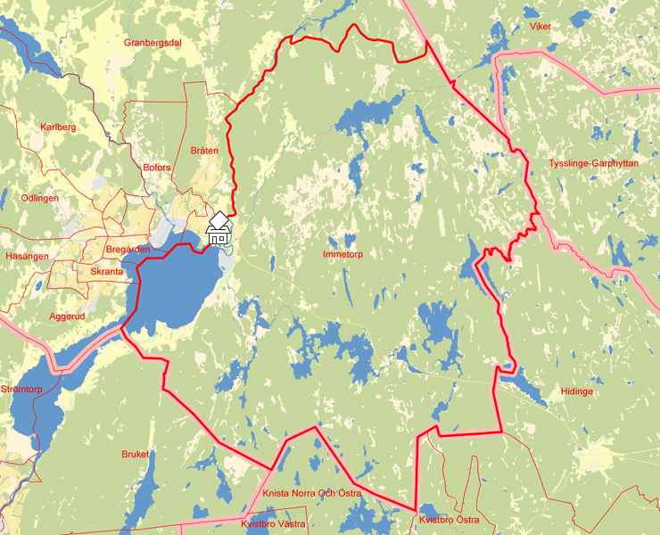 Karta över Immetorp