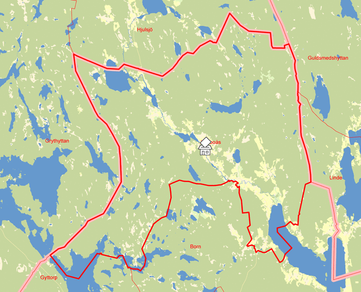 Karta över Järnboås
