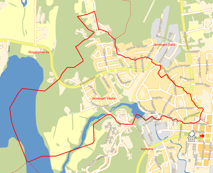 Karta över Järntorget Västra