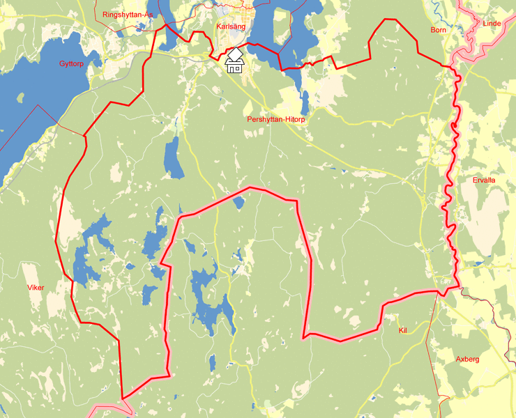Karta över Pershyttan-Hitorp