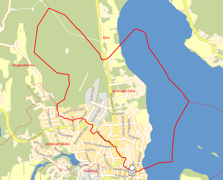 Karta över Järntorget Östra