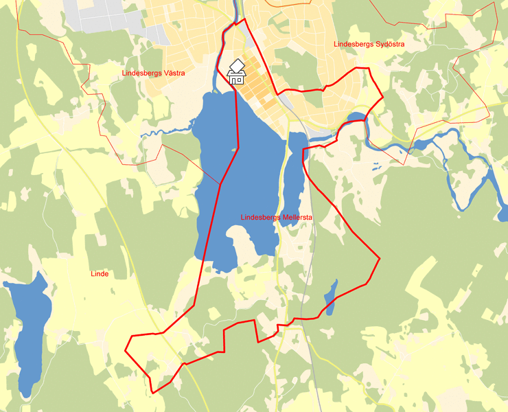Karta över Lindesbergs Mellersta