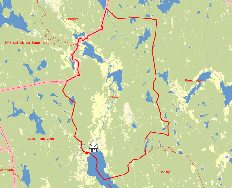 Karta över Storå