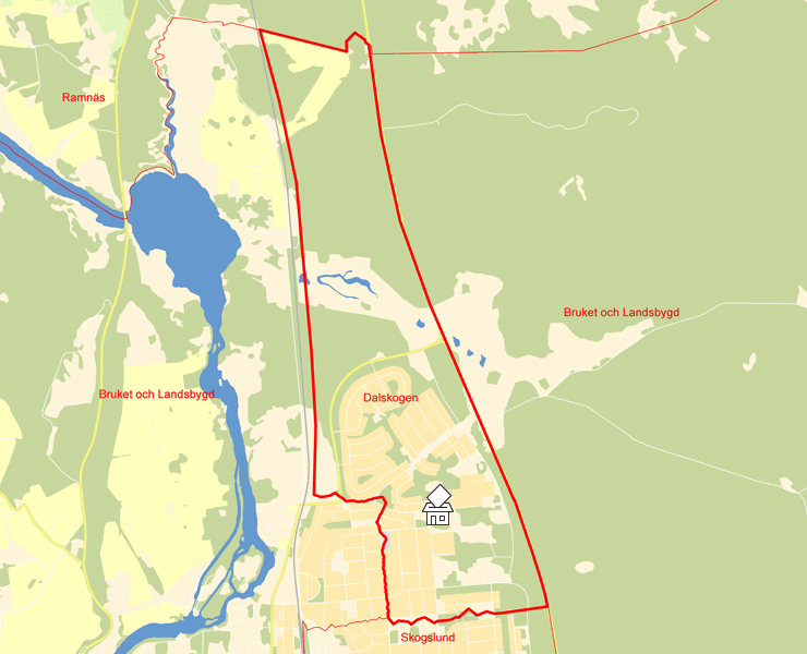 Karta över Dalskogen