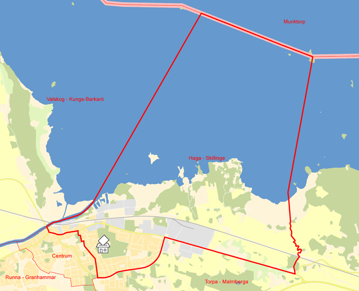 Karta över Haga - Skillinge