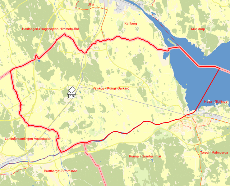 Karta över Valskog - Kungs-Barkarö