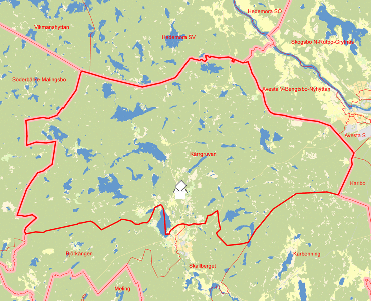 Karta över Kärrgruvan
