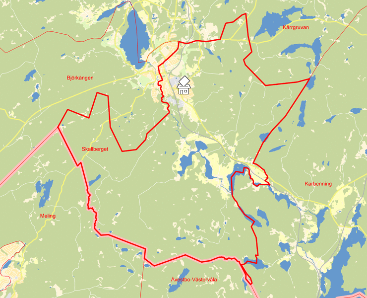 Karta över Skallberget