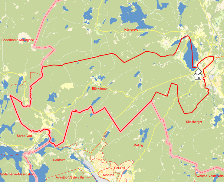 Karta över Björkängen