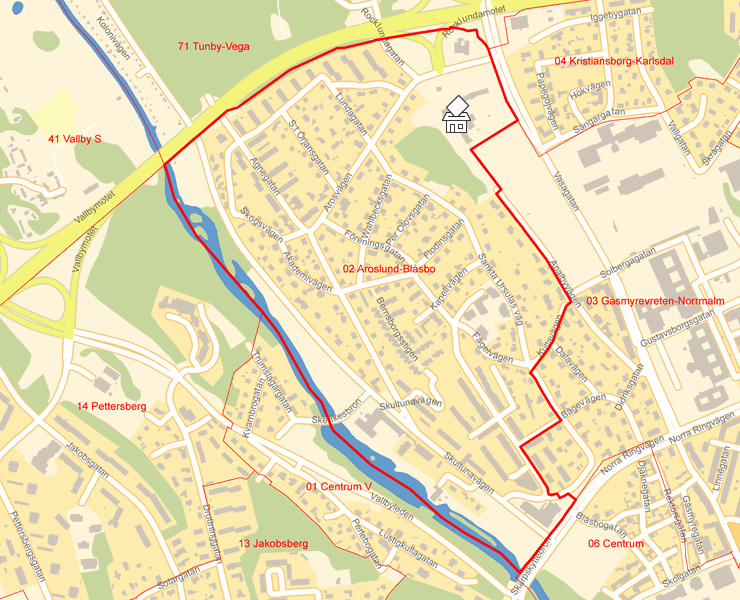Karta över 02 Aroslund-Blåsbo