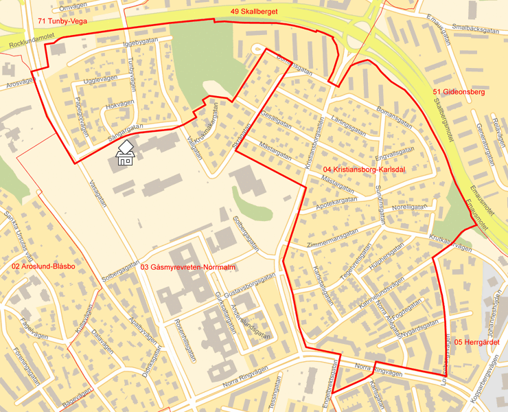 Karta över 04 Kristiansborg-Karlsdal