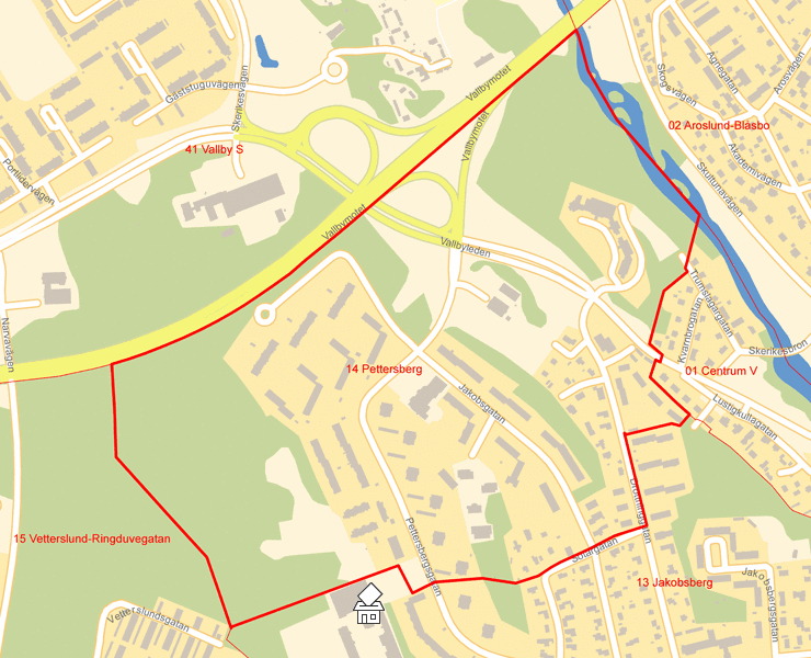 Karta över 14 Pettersberg