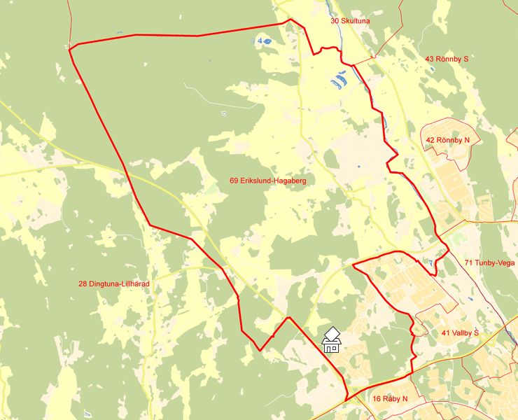 Karta över 69 Erikslund-Hagaberg