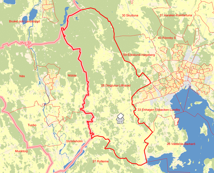 Karta över 28 Dingtuna-Lillhärad