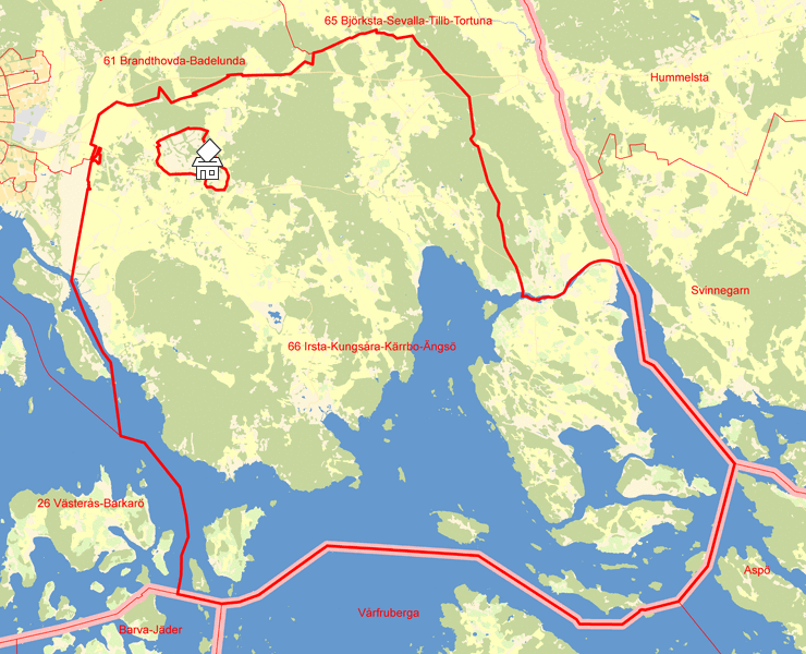 Karta över 66 Irsta-Kungsåra-Kärrbo-Ängsö