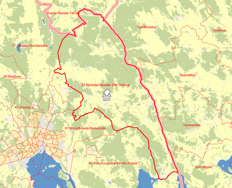 Karta över 65 Björksta-Sevalla-Tillb-Tortuna