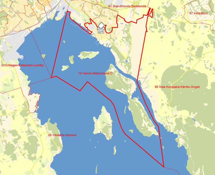 Karta över 10 Hamre-Mälarstrand Ö