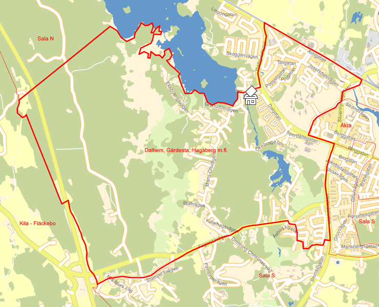 Karta över Dalhem, Gärdesta, Hagaberg m.fl.