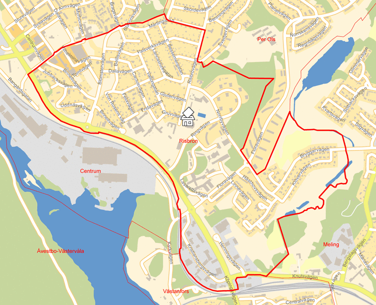 Karta över Risbron