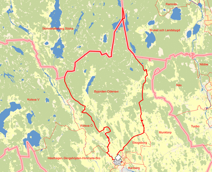 Karta över Byjorden-Odensvi