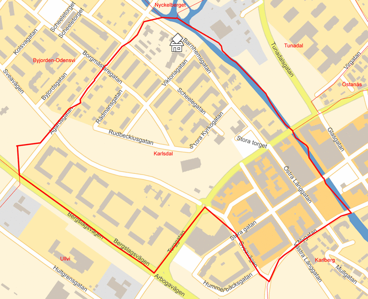 Karta över Karlsdal