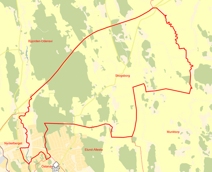 Karta över Skogsborg