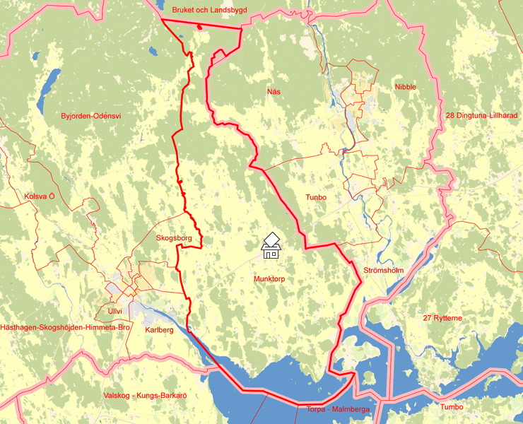 Karta över Munktorp