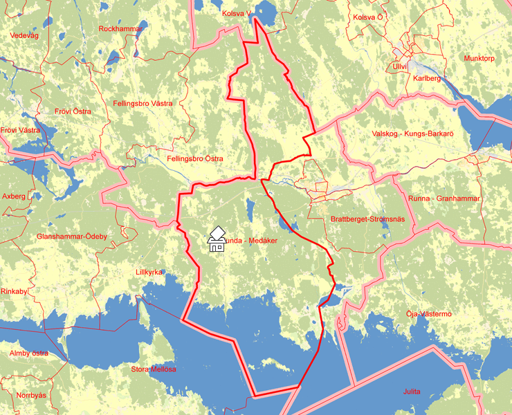 Karta över Götlunda - Medåker