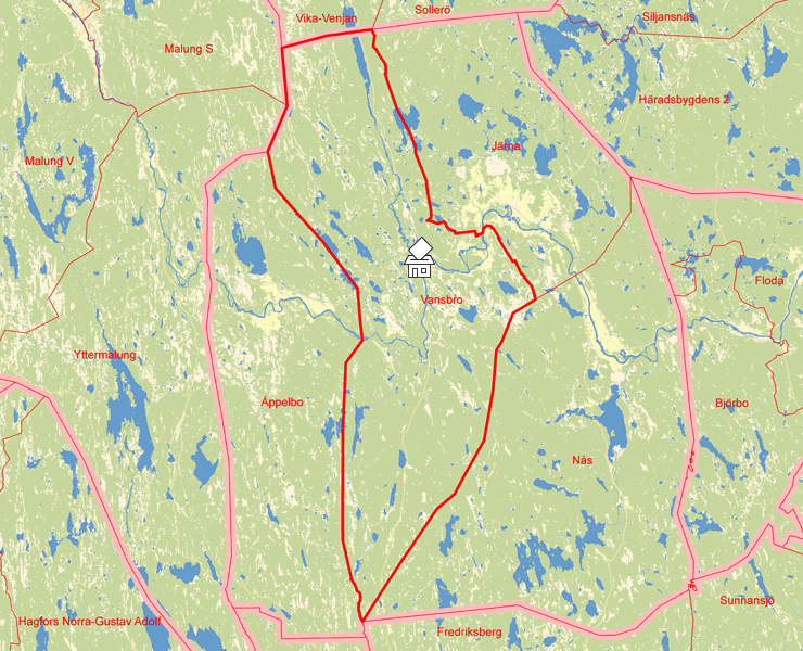 Karta över Vansbro