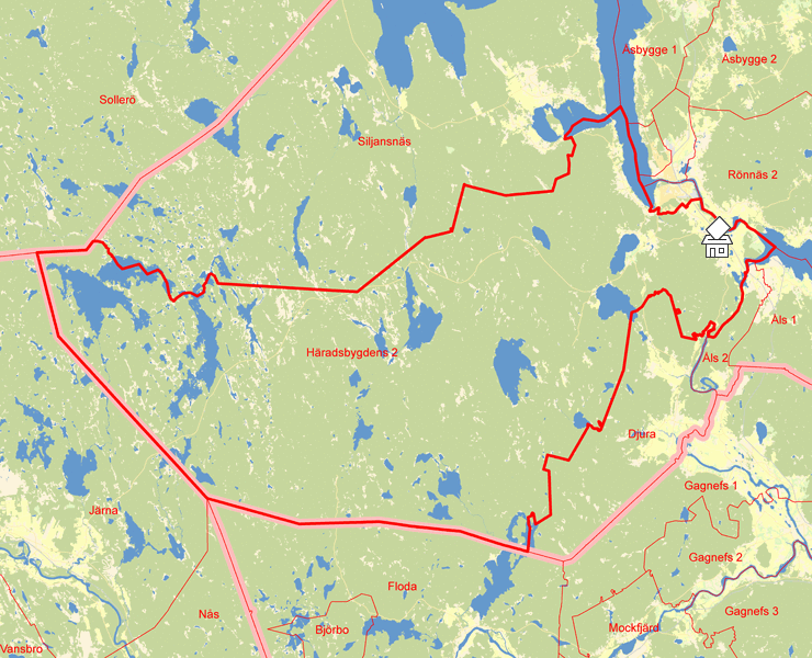 Karta över Häradsbygdens 2