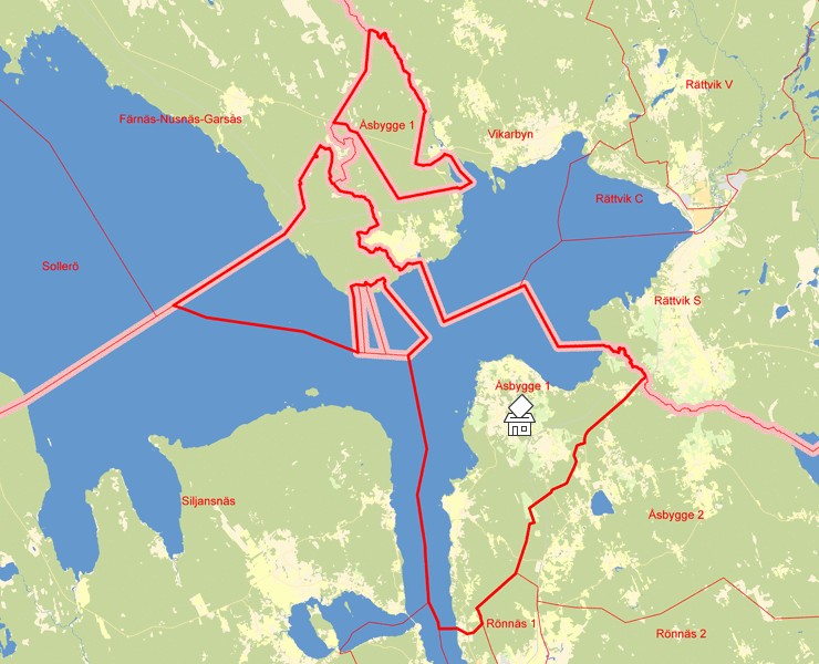Karta över Åsbygge 1