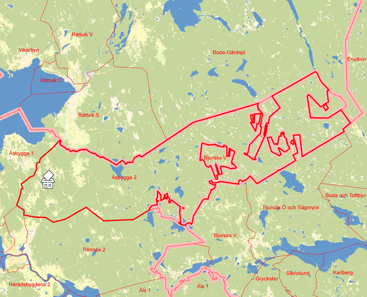 Karta över Åsbygge 2