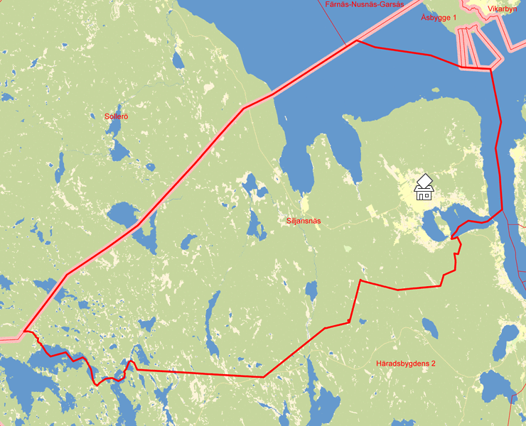 Karta över Siljansnäs