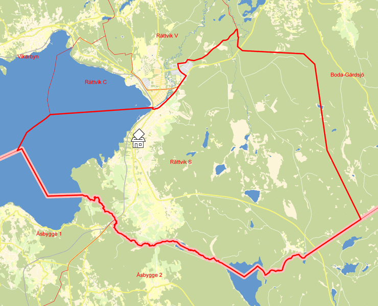 Karta över Rättvik S