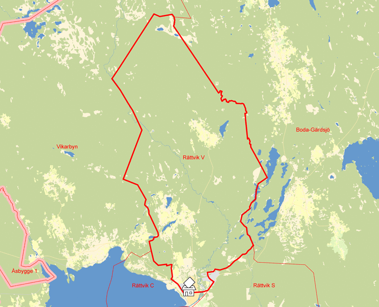 Karta över Rättvik V