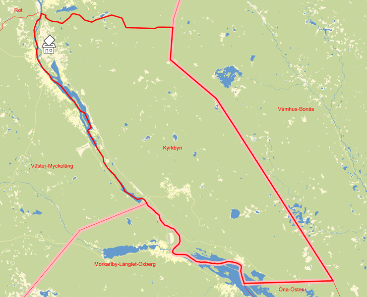 Karta över Kyrkbyn