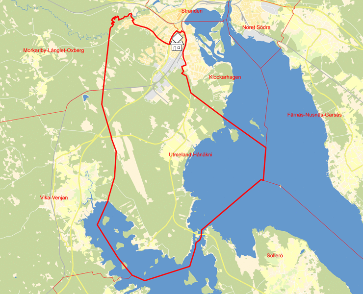 Karta över Utmeland-Hånåkni