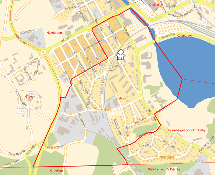 Karta över Elsborg