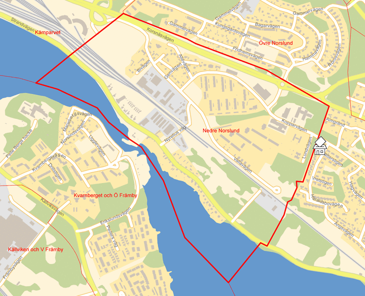 Karta över Nedre Norslund