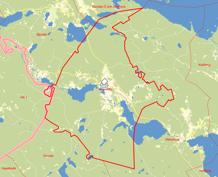 Karta över Grycksbo