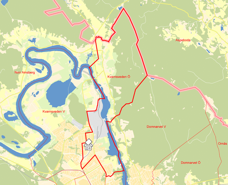 Karta över Kvarnsveden Ö