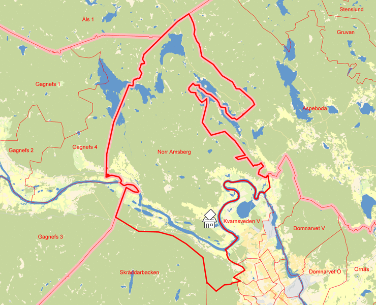Karta över Norr Amsberg