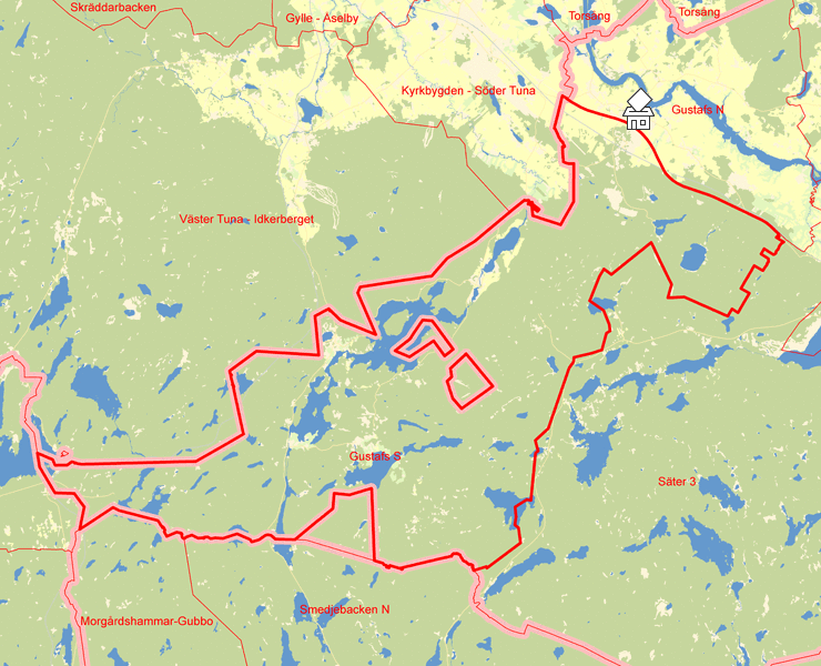 Karta över Gustafs S