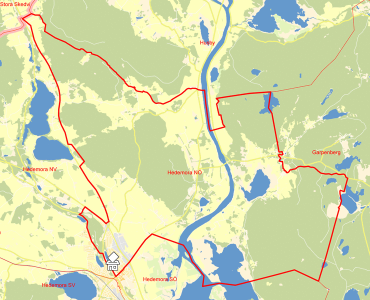 Karta över Hedemora NÖ